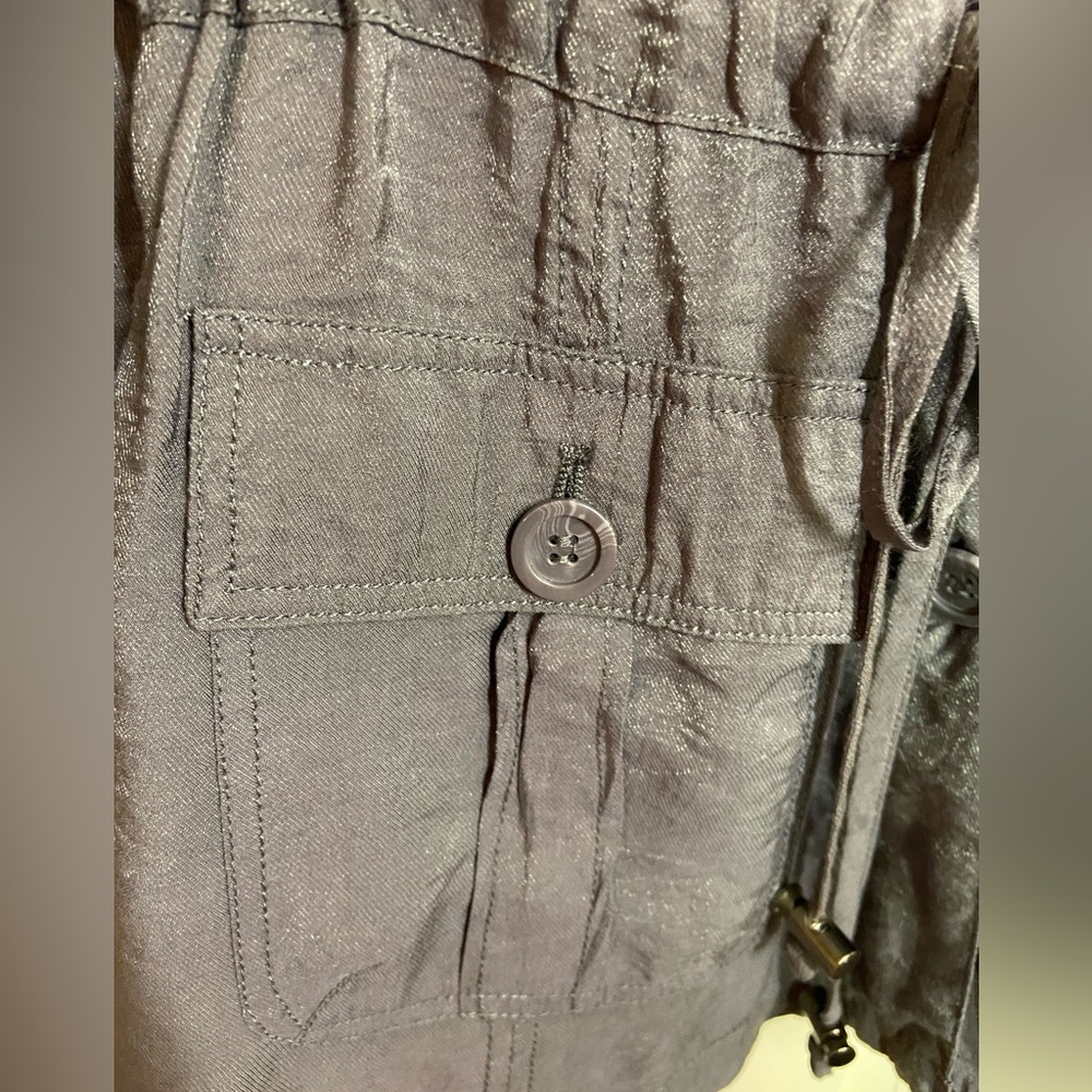 Basic Edge Gray Metallic Sheen Utility Trench Jac… - image 7